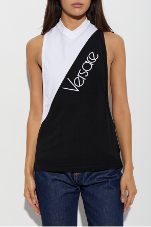 Versace Top mit aufgesticktem Logo