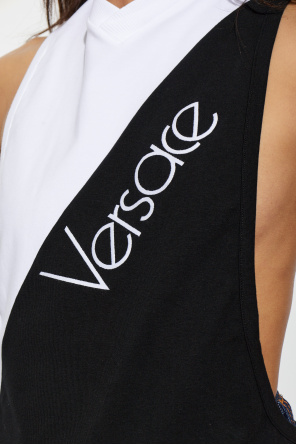 Versace Top mit aufgesticktem Logo