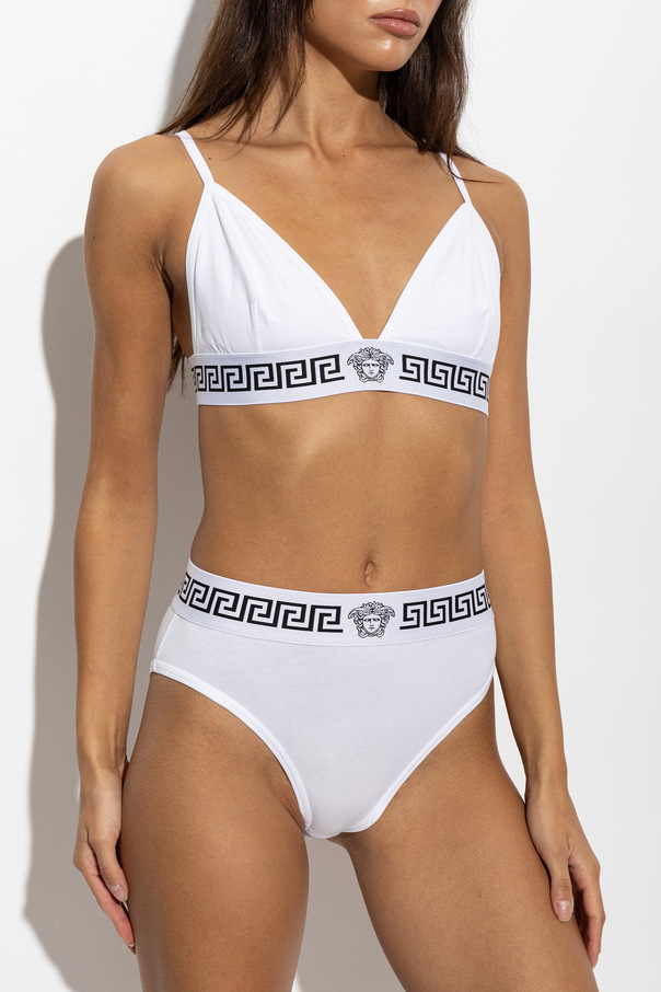 Versace Cotton bra with logo