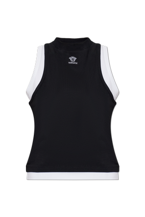 Cotton top with embroidered logo
