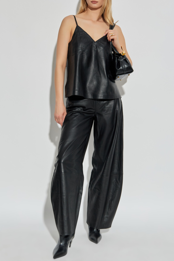 Gestuz Leder-Top „Gzrio“