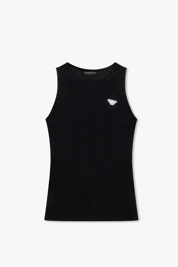 Black Sleeveless T-shirt Emporio Armani - Vitkac GB