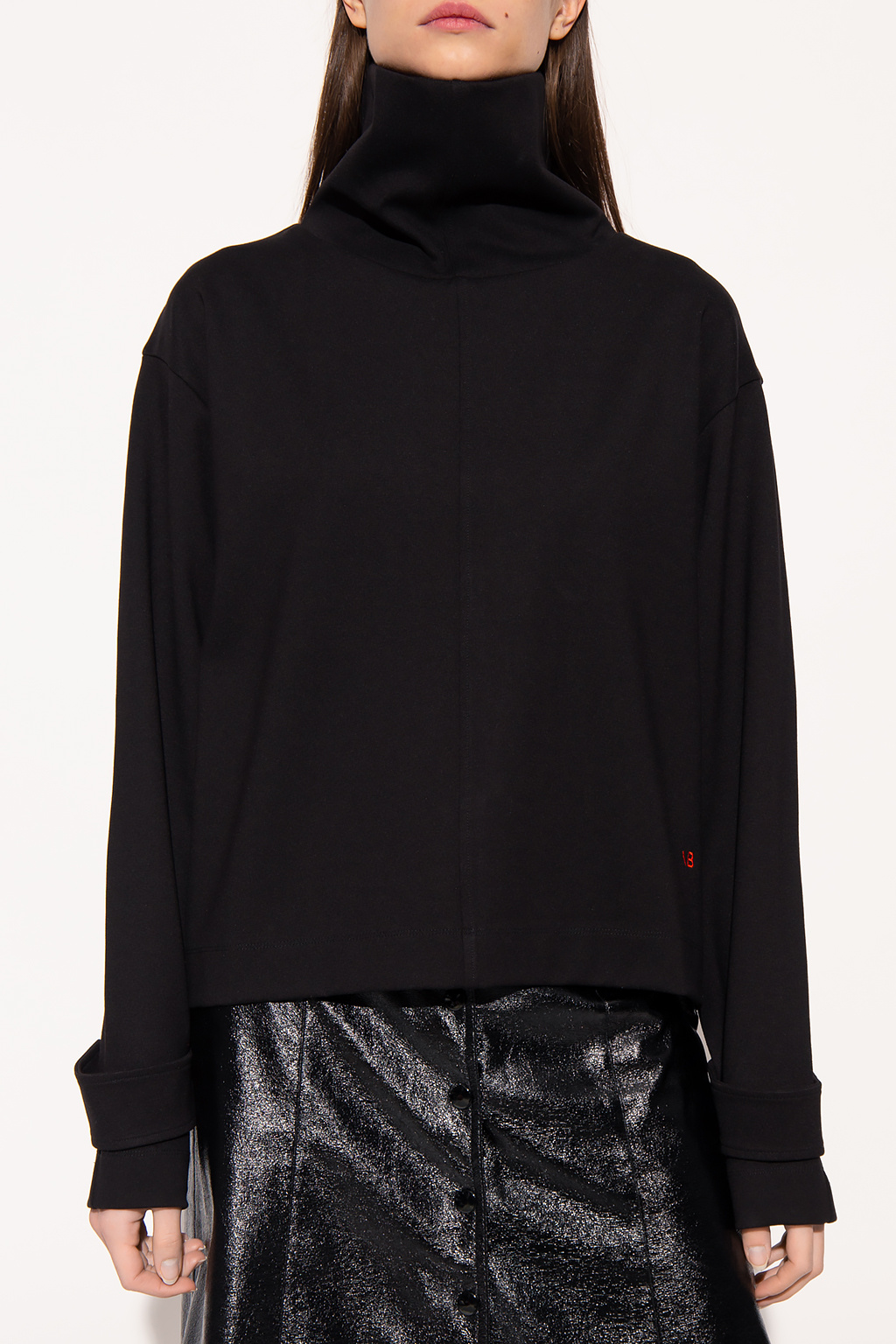 Victoria Beckham Turtleneck top with logo