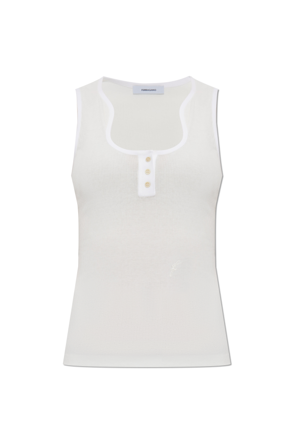 FERRAGAMO Prążkowany top