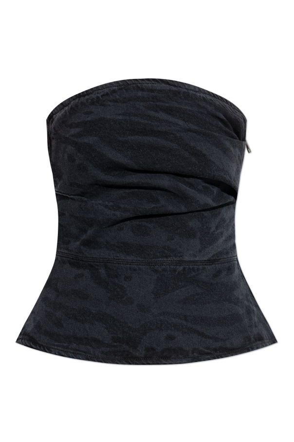 ROTATE Top vaquero con hombros descubiertos