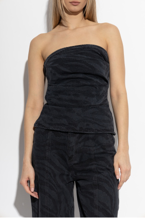 ROTATE Top vaquero con hombros descubiertos