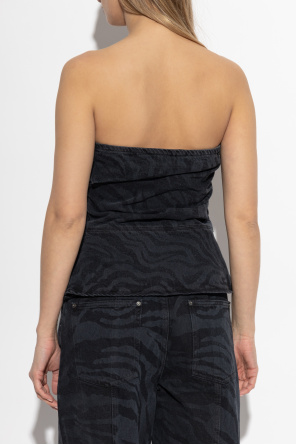 ROTATE Top vaquero con hombros descubiertos