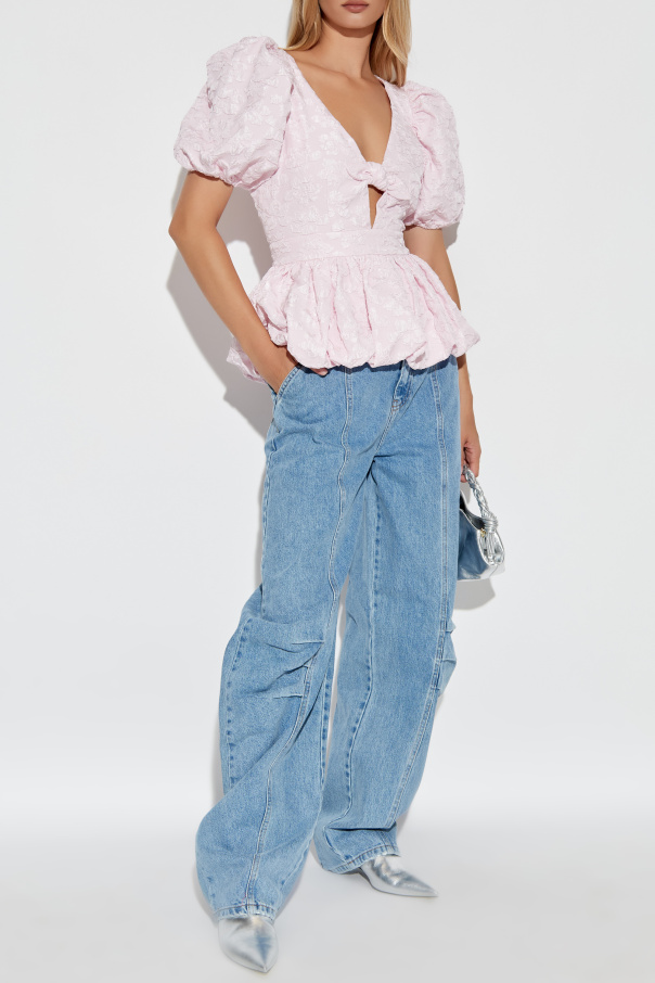 ROTATE Top with floral motif