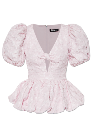 Top with floral motif