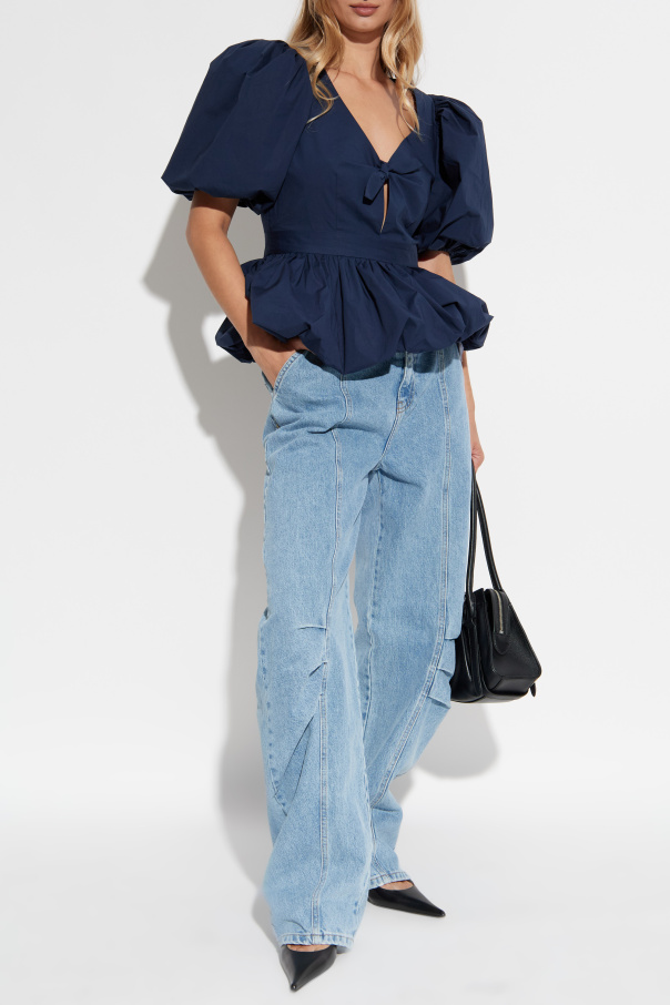 ROTATE Top con mangas abullonadas