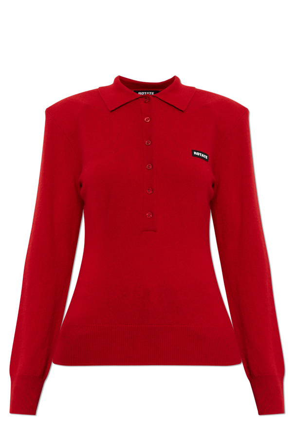 Wool polo shirt with long sleeves od ROTATE