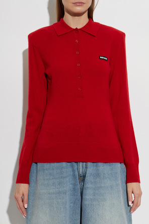 ROTATE Polo de lana con mangas largas