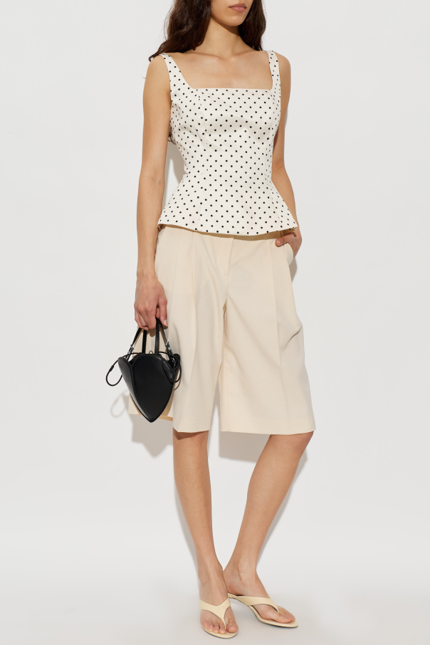 ROTATE Satin polka dot top