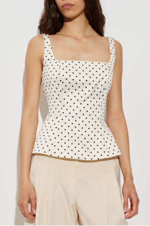 ROTATE Satin polka dot top