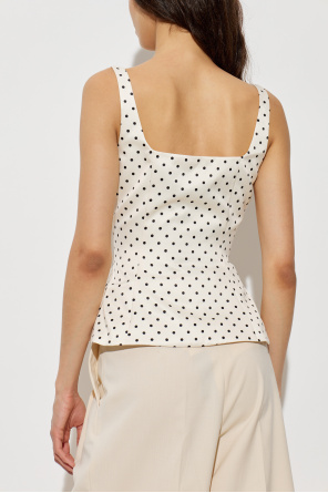 ROTATE Satin polka dot top