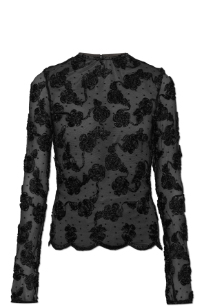 Top with a floral motif