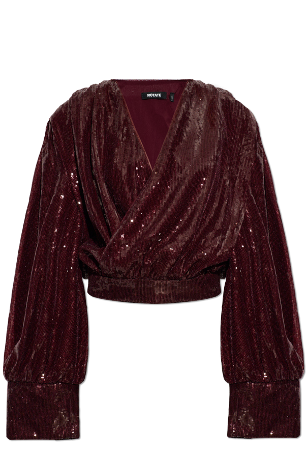 Sequin top with a V-neck od ROTATE