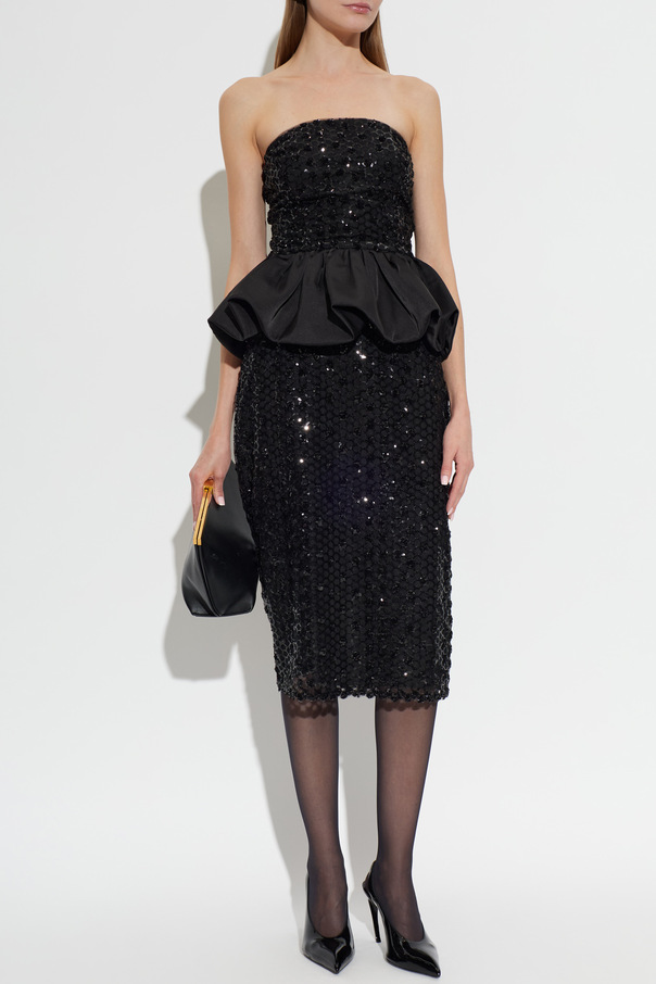 ROTATE Sequinned top with peplum