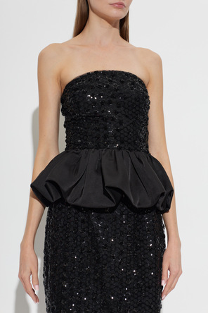 ROTATE Sequinned top with peplum
