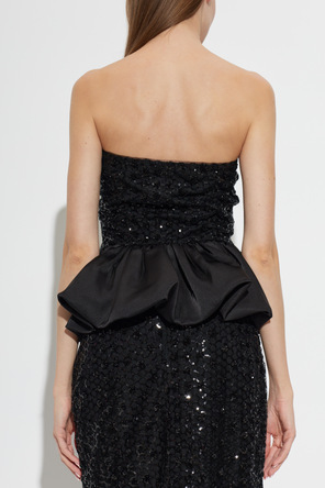 ROTATE Sequinned top with peplum