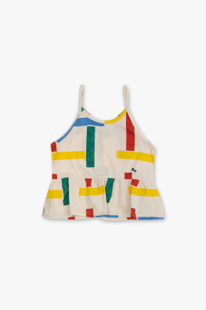 Baby White Striped Tank Top by Bobo Choses on Sale