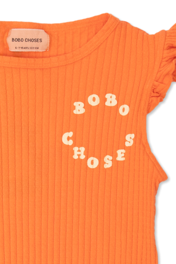 Bobo Choses Ribbed top with logo