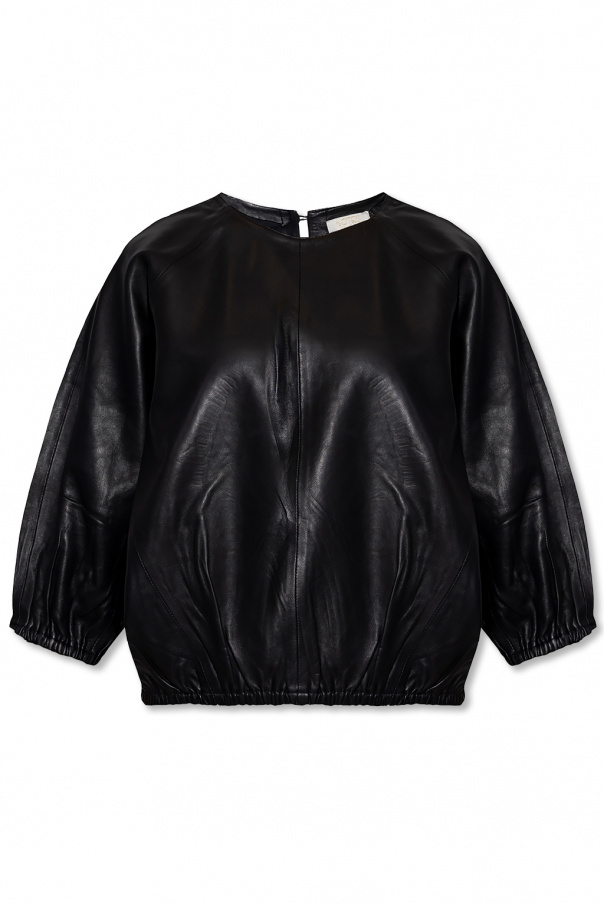 GOLDEN GOOSE: THE PERFECT IMPERFECTION ‘Chia’ leather top