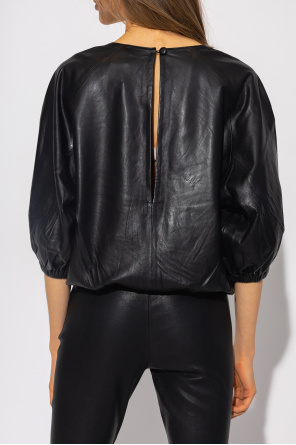 GOLDEN GOOSE: THE PERFECT IMPERFECTION ‘Chia’ leather top