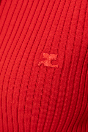 Courrèges Top con logo z