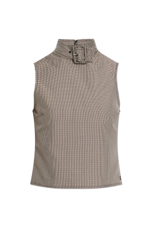 Top with a houndstooth pattern