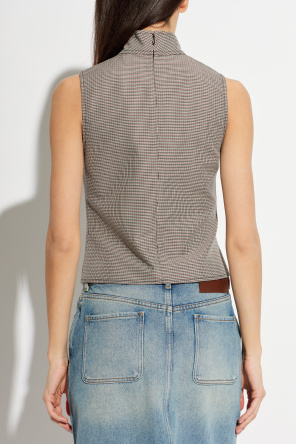 Courrèges Top ze wzorem w pepitkę