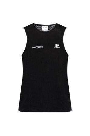 Perforowany top bez rękawów od Courrèges