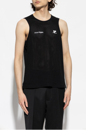 Courrèges Top perforado sin mangas