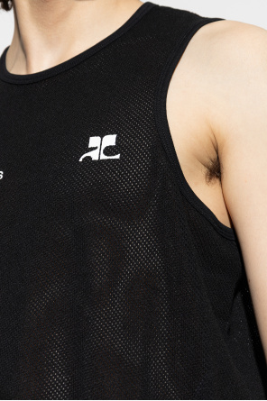 Courrèges Top perforado sin mangas