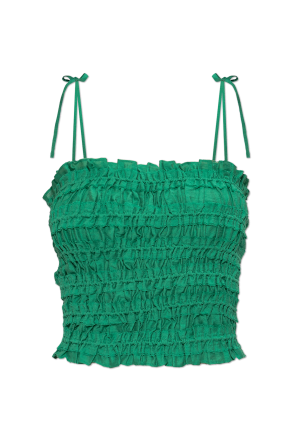 Drapowany top na ramiączkach