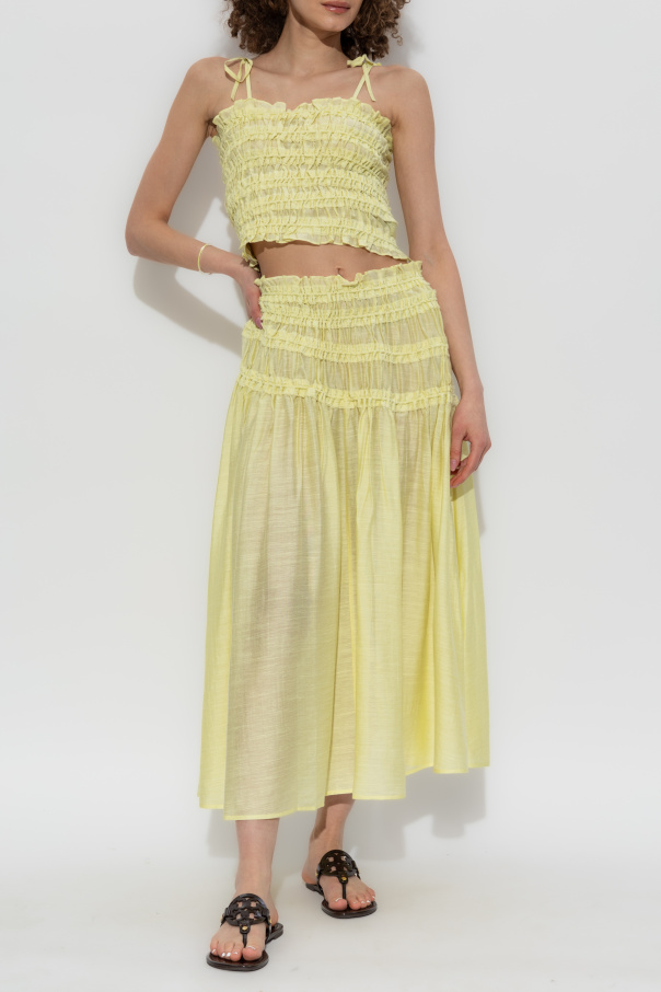 Tory Burch Ruched Strap Top