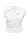 Vivienne Westwood WHITE Asymmetric tank top with logo