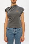 Vivienne Westwood GREY Asymmetric tank top with logo