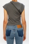 Vivienne Westwood GREY Asymmetric tank top with logo