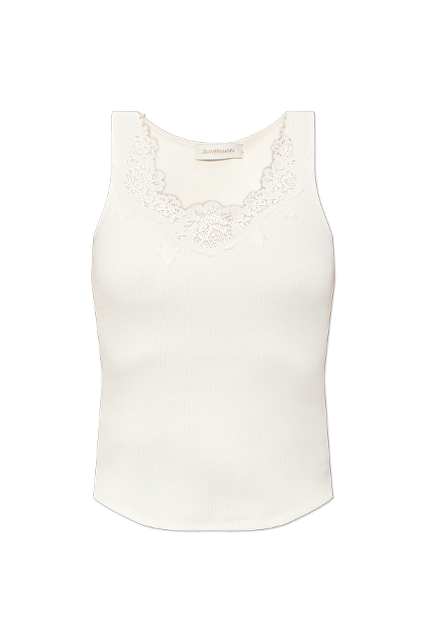 Lace-trimmed top od Zimmermann