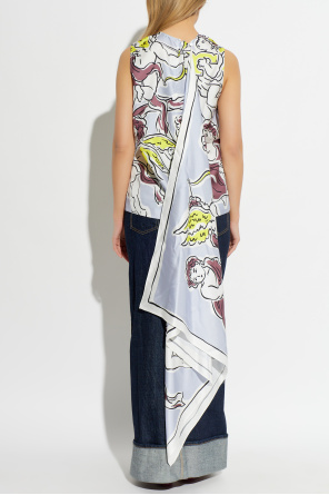Tory Burch Jedwabny top z szalem