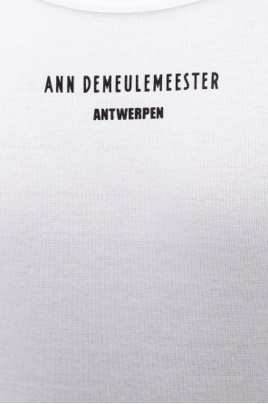 Ann Demeulemeester Logo tank top