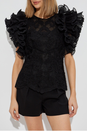 Zimmermann Top de encaje con volantes