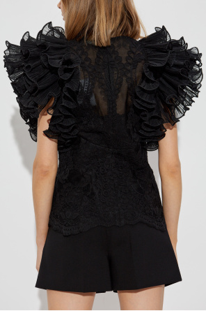 Zimmermann Top de encaje con volantes