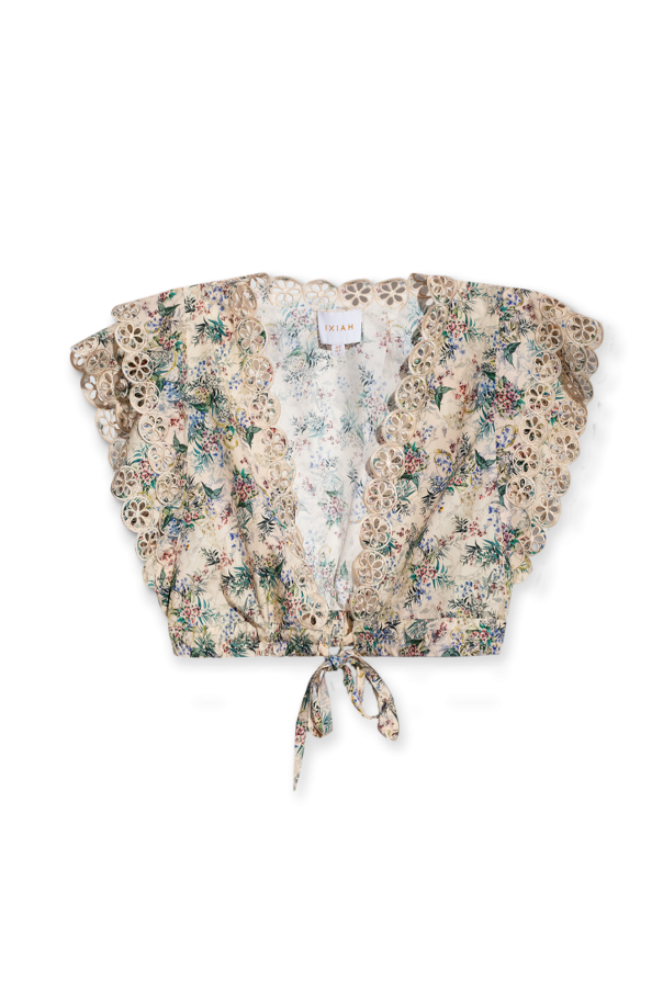 IXIAH Cropped top with floral motif