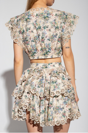 IXIAH Cropped top with floral motif