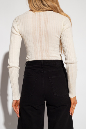 TOTEME Ribbed top with long sleeves
