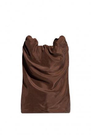 interwoven leather Brown bag strap Yellow