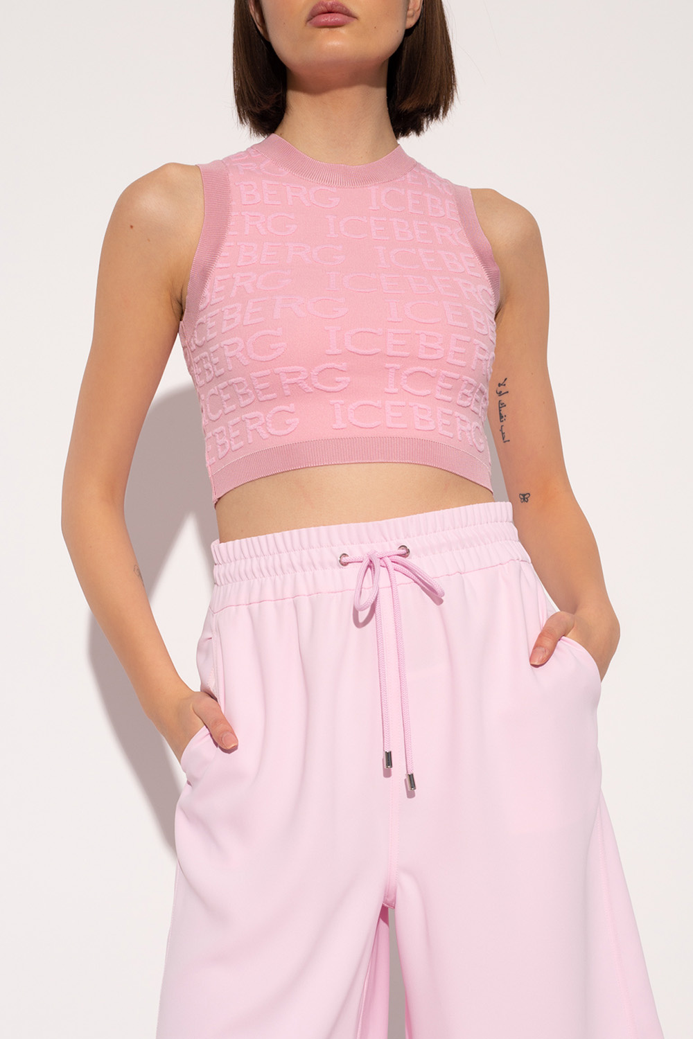 Iceberg Cropped top with logo