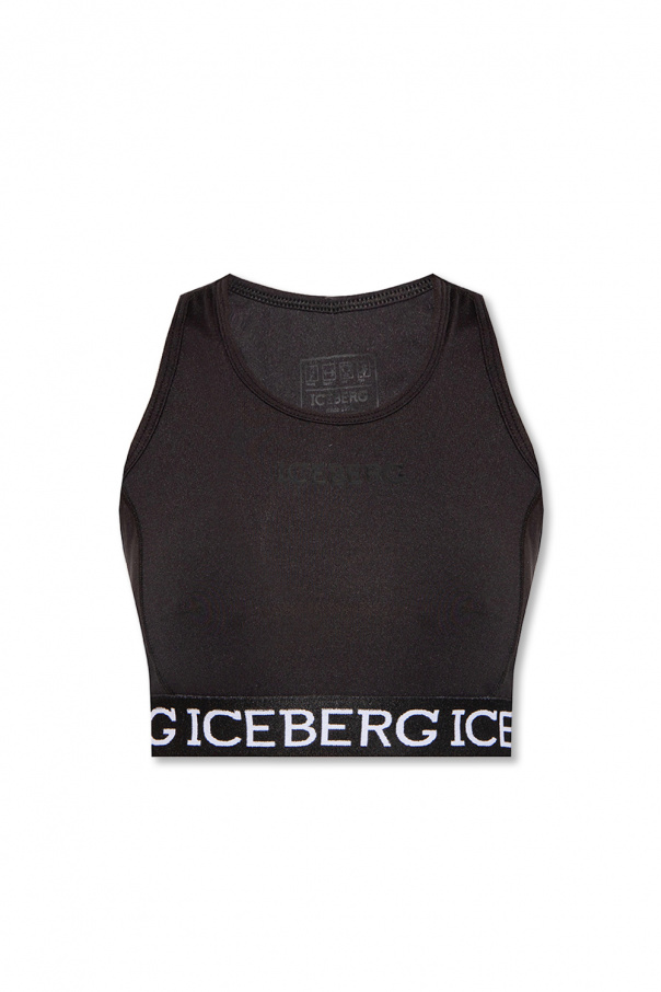 Iceberg BLACK Cropped training top